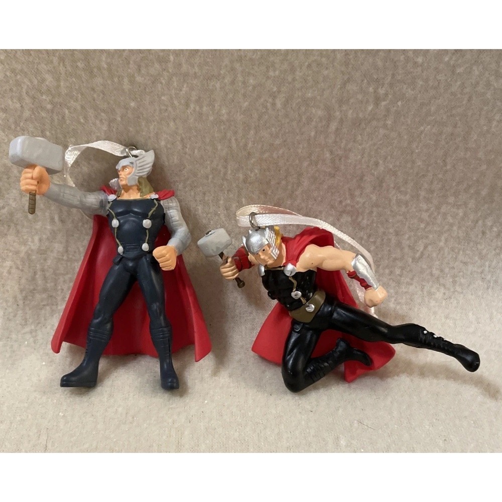 Hallmark Marvel Comics Avengers Set 2 Thor Resin Christmas Holiday Ornament 2016